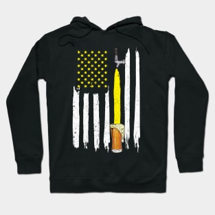 American Flag USA Craft Beer Gifts Brewers Tee Beer Brewery Hoodie